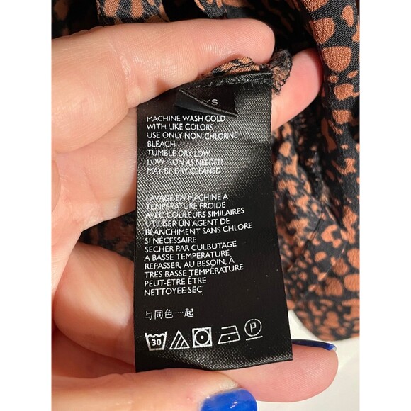 Urban Outfitters Cropped Button Down Shirt Animal Print Retro Pin Up Size XS - Picture 5 of 12